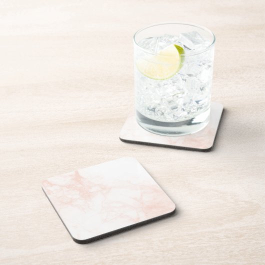 Rose Gold hellrosa Marmorstruktur Getränkeuntersetzer (Rechte Seite)