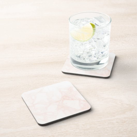 Rose Gold hellrosa Marmorstruktur Getränkeuntersetzer (Rechte Seite)