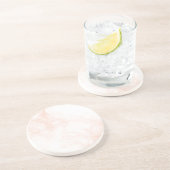 Rose Gold hellrosa Marmorstruktur Getränkeuntersetzer (Seite)