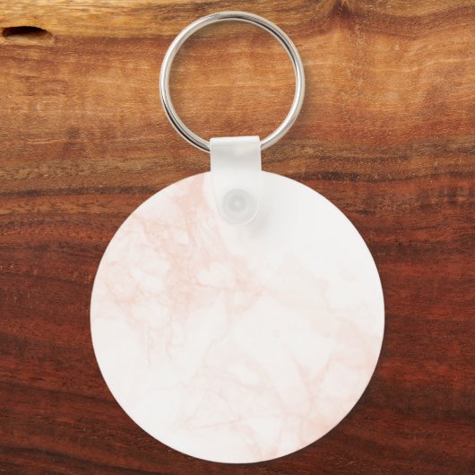 Rose Gold hellrosa Marmorstruktur Schlüsselanhänger (Vorderseite)
