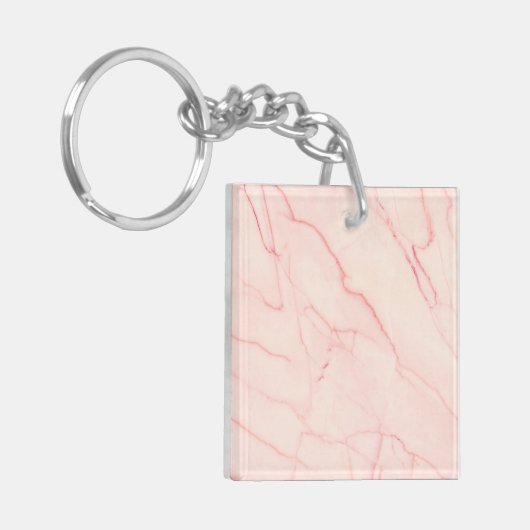 Rose Gold hellrosa Marmorstruktur Schlüsselanhänger (Vorderseite links)
