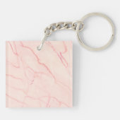 Rose Gold hellrosa Marmorstruktur Schlüsselanhänger (Rückseite)