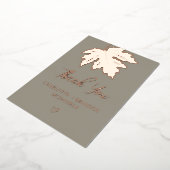 Rose Gold Herbst Maple Leaf Hochzeit Vielen Dank Folieneinladung (Gedreht)