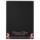 Rose Gold Herzkreis Klemmbrett (Rückseite)