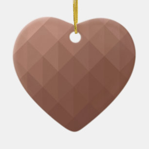 Rose Gold Herzromantik geometrisch Keramik Ornament