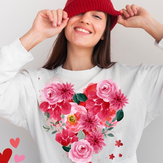 Rose Gold Herzstück Liebe Valentinstag Frauen Sweatshirt