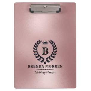 Rose-Gold-Hintergrund Laurel Wreath Klemmbrett