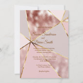 Rose Gold Hochzeit Einladung (Vorderseite)