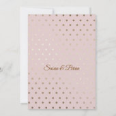 Rose Gold Hochzeit Einladung (Rückseite)