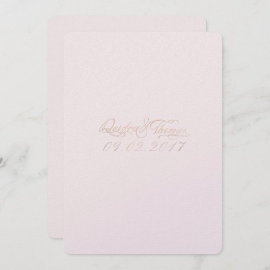 Rose Gold Hochzeit Einladungen (Vorne/Hinten)