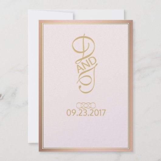 Rose Gold Hochzeit Einladungen (Vorderseite)