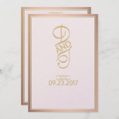 Rose Gold Hochzeit Einladungen (Vorne/Hinten)