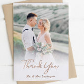 Rose Gold Hochzeit Foto Flat Vielen Dank Karten