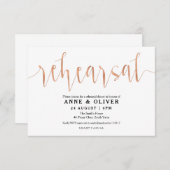 Rose Gold Hochzeit Probe Dinner Einladungen (Vorne/Hinten)