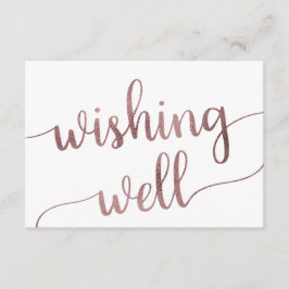 Rose Gold Hochzeit wünschend gut Begleitkarte