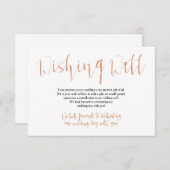 Rose Gold Hochzeit wünschend gut Begleitkarte (Vorne/Hinten)