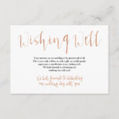 Rose Gold Hochzeit wünschend gut Begleitkarte (Vorderseite)