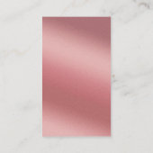 Rose Gold Hochzeitsempfang QR-Code Begleitkarte (Rückseite)