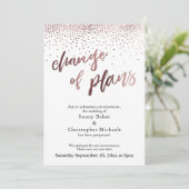 Rose Gold Hochzeitskarte Einladung (Stehend Vorderseite)