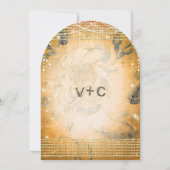 Rose Gold Hochzeitskarte unter den Sternen Einladung (Rückseite)