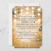 Rose Gold Hochzeitskarte unter den Sternen Einladung (Vorderseite)