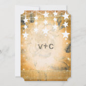 Rose Gold Hochzeitskarte unter den Sternen Einladung (Rückseite)