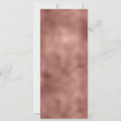 Rose Gold Hochzeitsmenü DIY elegantes Abendessen Einladung (Rückseite)