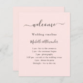 Rose Gold Hochzeitsprogramm Begrüßung (Vorne/Hinten)