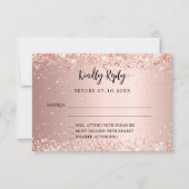 Rose Gold Hochzeitsreaktion UAWG RSVP Karte (Vorderseite)
