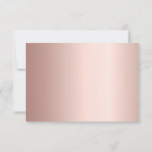 Rose Gold Hochzeitsreaktion UAWG RSVP Karte (Rückseite)