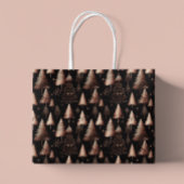 Rose Gold Holiday Metallische Bäume Große Geschenktüte