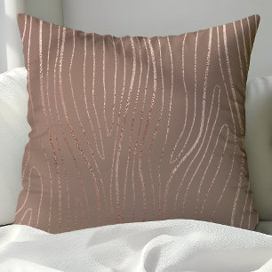 Rose Gold Holzmaserung Abstract Luxus Glamour Kissen
