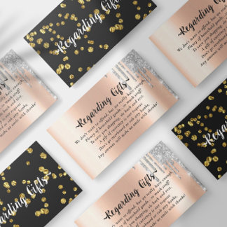 Rose Gold Honeymoon Fund Brautparty Hochzeit Begleitkarte