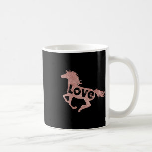 Rose Gold Horse Lover Geschenk Reiten Shirt Kaffeetasse