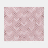 Rose Gold Hört Glitzer Muster. Fleecedecke (Vorderseite (Horizontal))