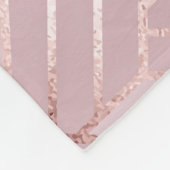 Rose Gold Hört Glitzer Muster. Fleecedecke (Ecke)