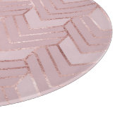 Rose Gold Hört Glitzer Muster. Schneidebrett (Ecke)