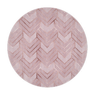 Rose Gold Hört Glitzer Muster. Schneidebrett