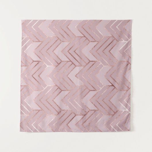 Rose Gold Hört Glitzer Muster. Wandteppich (Vorderseite (Horizontal))