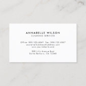 Rose Gold House Clearing Services Business Card Visitenkarte (Rückseite)