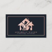 Rose Gold House Clearing Services Business Card Visitenkarte (Vorderseite)
