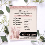 Rose Gold House Reinigungsservice Housekeeping Flyer<br><div class="desc">Zuhause Cleaning Service Pink Rose Gold Glitzer Housekeeping Flyer.</div>