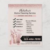 Rose Gold House Reinigungsservice Housekeeping Flyer (Vorne)