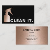 Rose Gold House Reinigungsservice Visitenkarte (Vorne/Hinten)