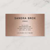 Rose Gold House Reinigungsservice Visitenkarte (Rückseite)