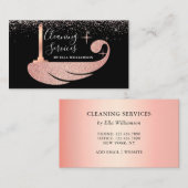 Rose Gold Housekeeping Reinigungsservice Visitenkarte (Vorne/Hinten)