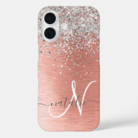 Rose Gold Hübsch Girl Silver Glitzer Funkelnd