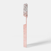 Rose Gold Hübsch Girl Silver Glitzer Funkelnd iPhone Hülle (Rechte Seite)