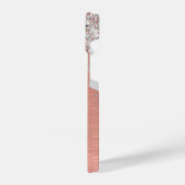 Rose Gold Hübsch Girl Silver Glitzer Funkelnd iPhone Hülle (Linke Seite)