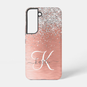 Rose Gold Hübsch Girl Silver Glitzer Funkelnd Samsung Galaxy Hülle